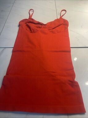 Marciano Vibrant Red-Orange Spaghetti Strap Top